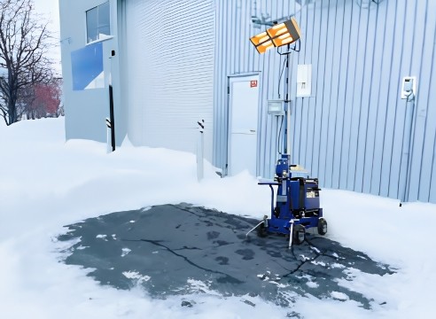 ポータブル解けルモとは｜発電機×遠赤外線融雪機