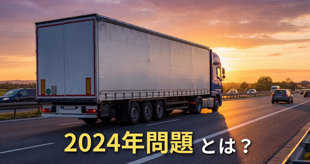 2024年問題トラック車のイメージ