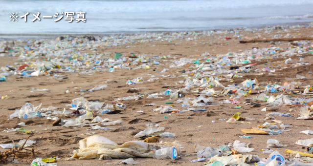 バリ島のプラスチックごみイメージ