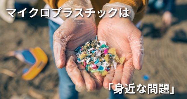 海辺で発見されるマイクロプラスチック