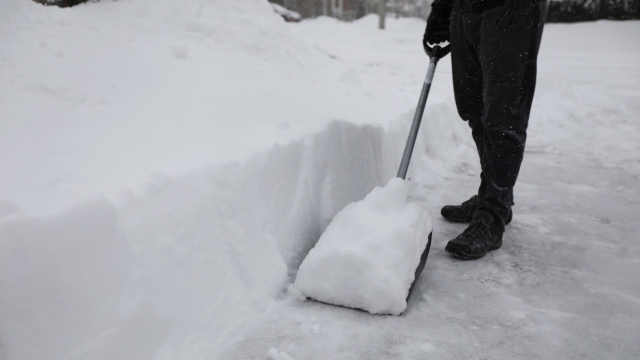 雪かきをしている様子