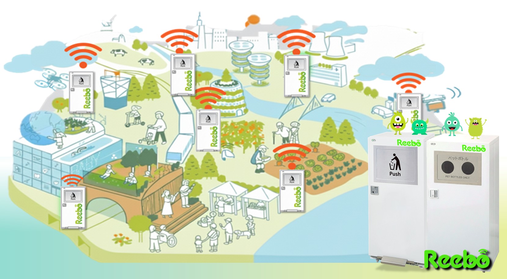 IoTスマートゴミ箱Reebo（株式会社エルコム）