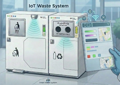 IoT機能付きスマートごみ箱のイメージ画像