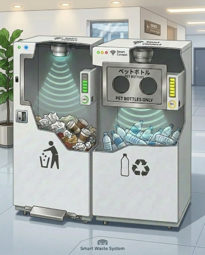 センサー式スマートごみ箱のイメージ画像