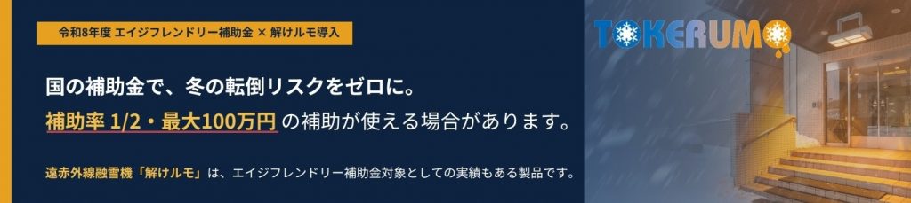 国の補助金で、冬の転倒リスクをゼロに。 補助率 1/2・最大100万円 の補助が使えます - 1